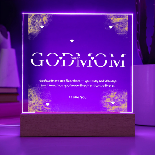 Acrylic Square with LED Base 8