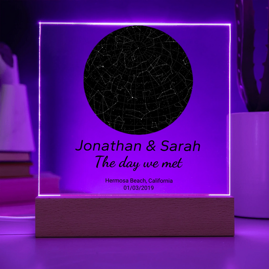 Acrylic Square with LED Base 8